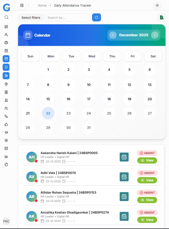 Attendance & Leave screenshot