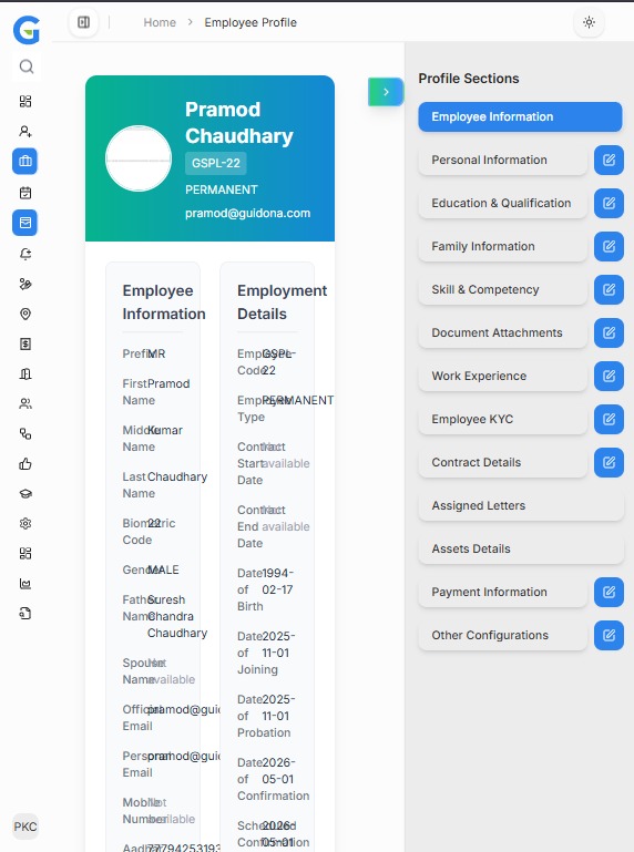 ESS Dashboard screenshot