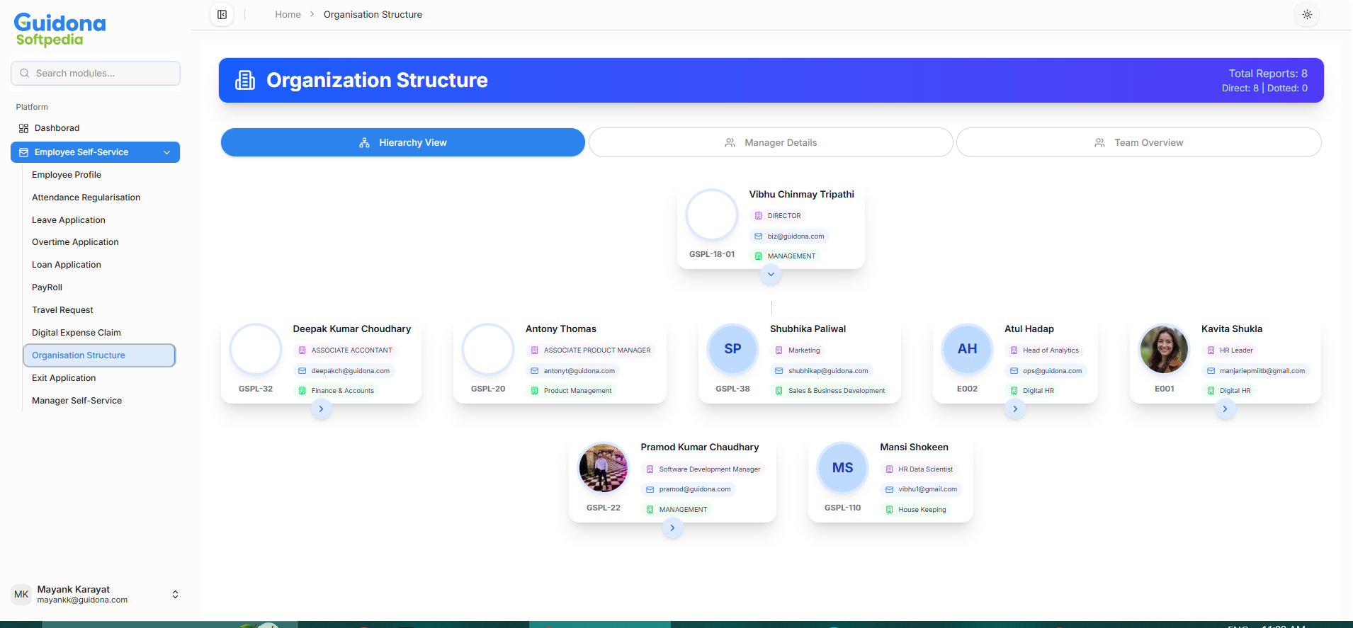 ESS Dashboard screenshot 2